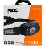 Petzl SWIFT RL. Taschenlampen Typ: Stirnband-Taschenlampe, Produktfarbe: Schwarz, Weiß, Steuerung: Tasten. Zertifizierung: CE, UKCA. Lampentyp: LED, Lichtleistung: 1100 lm, Lichtstrahl-Entfernung (max.): 155 m. Aufladequelle: USB, Akku-/Batterietyp: Integrierte Batterie, Akku-/Batterietechnologie: Lithium-Ion (Li-Ion). Gewicht: 100 g (E095BB00)
