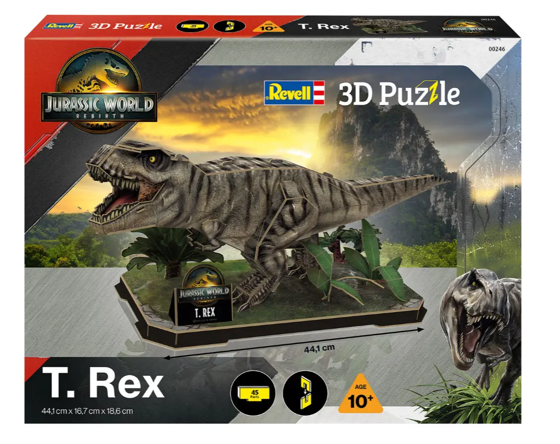 Revell 00246 3D-Puzzle Jurassic World Rebirth T-Rex 45 Teile ab 10 Jahren