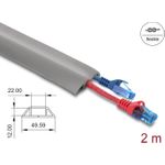 Delock Kabelkanal PVC flexibel 50 x 14 mm - Länge 2 m grau (20767)