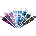 herlitz Schultüte, rund, 700 mm, Motive sortiert Maße: (B)160 x (T)160 x (H)700 mm, Tüllverschluss, sortiert - 8 Stück (50035076)