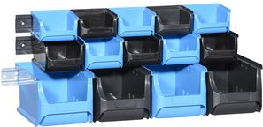 allit Sichtlagerkasten-Set ProfiPlus 1+2+3/17, blau/schwarz aus PP, temperaturbeständig von -10 Grad bis +60 Grad, - 1 Stück (457135)
