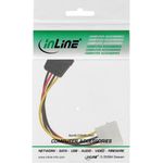 InLine® SATA Stromadapterkabel, 1x 13,34cm (5,25") Buchse an 15pol SATA Stecker, 0,3m (29670C)