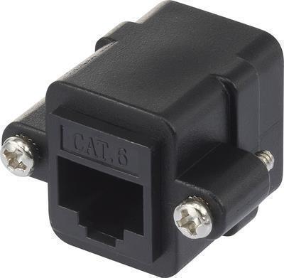 Renkforce RJ45 Netzwerk Adapter CAT 6 [1x RJ45-Buchse - 1x RJ45-Buchse] Schwarz (RF-4712202)