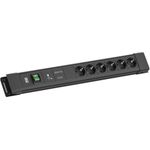 Bachmann CONNECTUS 6xCEE7/31xGVS-Plus 1xSchalter 2.0m CEE7/7 Schwarz (BM005926)