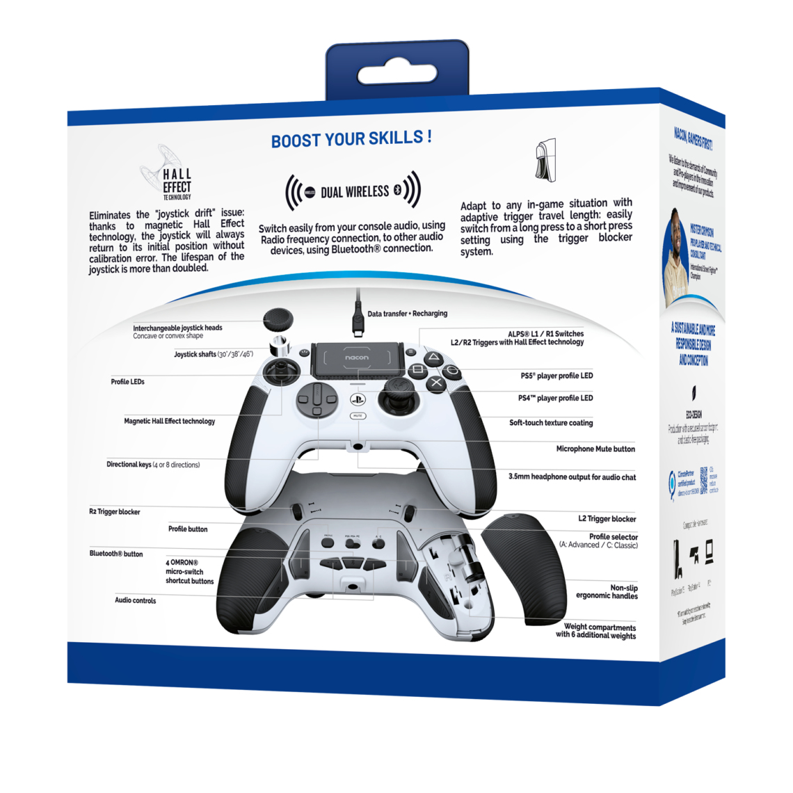 NACON Revolution 5 Pro kabelloser Controller PS5 PS4 PC Weiß