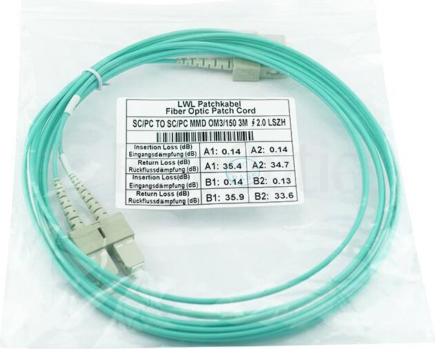 BlueOptics SFP3232EU7.5MK Glasfaserkabel 7,5 m SC OM3 Grün (SFP3232EU7.5MK)