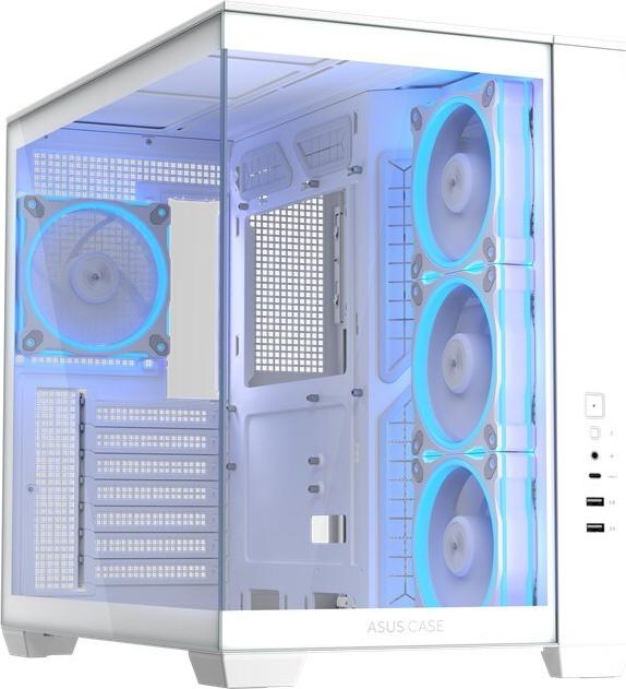 Asus PC-Gehäuse A32 PLUS TG ARGB White Midi-Tower ATX Tempered Glass Weiß (90DC00S3-B19000)