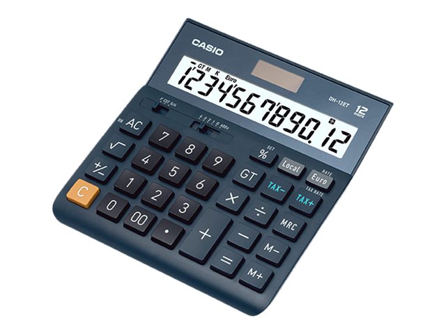 Casio DH-12ET Tischrechner 12-stelliges Display Solar/Batterie Schwarz
