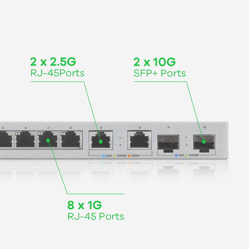 ZyXEL XGS1210-12 Managed Switch 12 Ports Grau