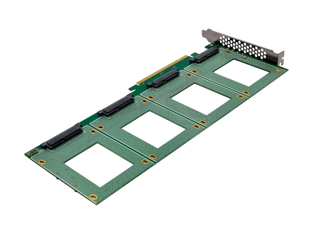 InLine 76660R PCIe 3.0 x16 Speicher-Controller 4x U.2 NVMe Silber