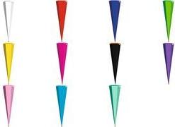 ROTH Schultüten-Rohling ohne Verschluss, 850 mm, blau ultramarinblau, eckig, mit stabiler ROTH-Spitze - 1 Stück (668513)