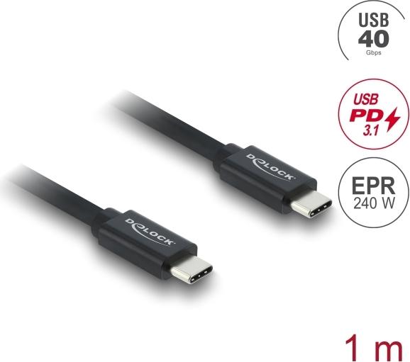 Delock Koaxiales USB 40 Gbps Kabel PD 3.1 240 W (81706)