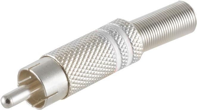 S/CONN maximum connectivity Cinchstecker Metall 6mm, weiß (52000-W)