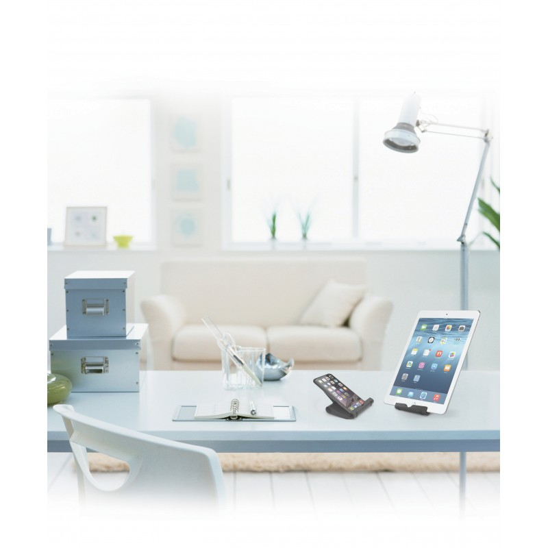 Reflecta 23234 Passive Halterung für E-Reader, Smartphone und Tablet 7"-10,1" 225° Schwarz