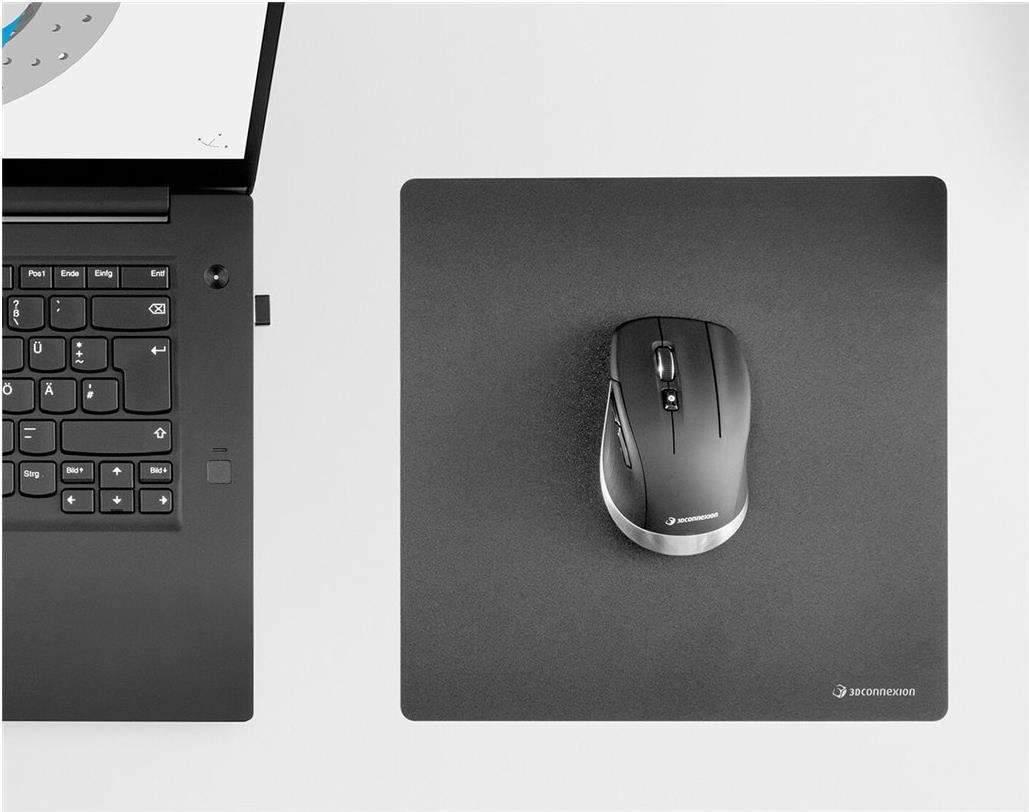 3Dconnexion CadMouse Compact Wireless Kabellose Maus 7200 DPI 7 Tasten Bluetooth 2.4 GHz USB-C Schwarz