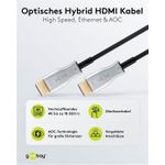 Goobay 65573 HDMI-Kabel 100 m HDMI Typ A (Standard) Schwarz - Silber (65573)
