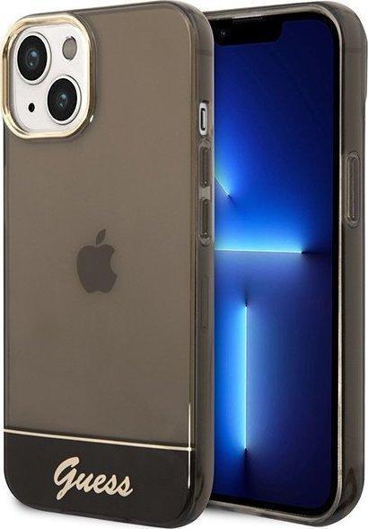 Guess PC/TPU Camera Outline Translucent Case für Apple iPhone 14 Max - black (GUHCP14MHGCOK)