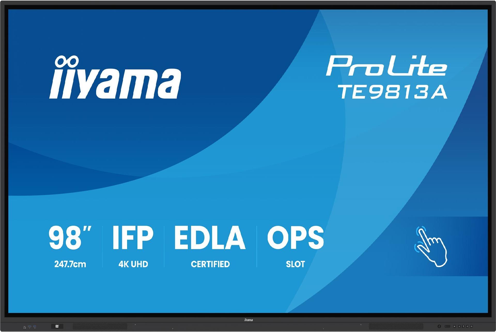 Iiyama TE9813A-B2AG 98" Touch 4K UHD Digital Signage Display Schwarz