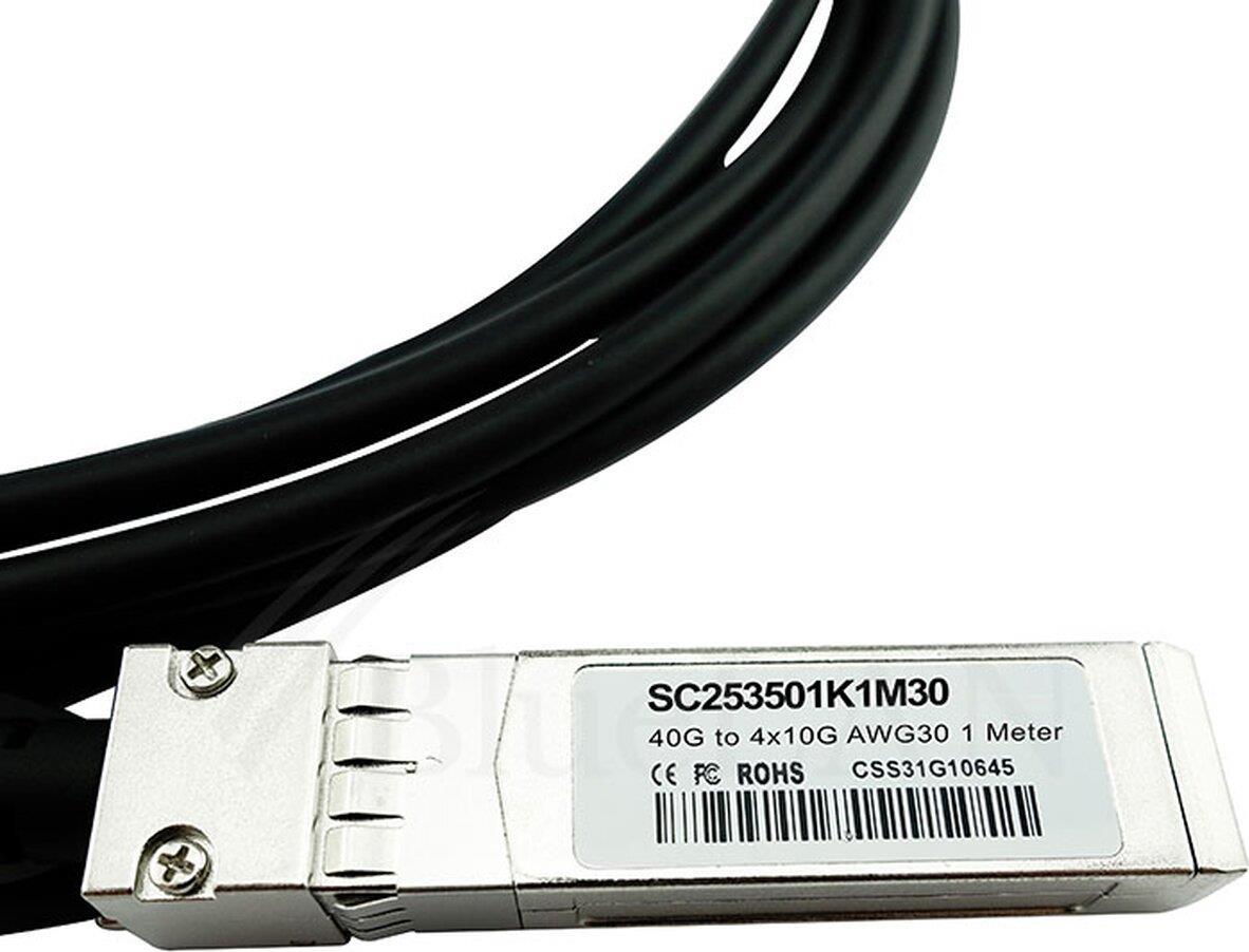 BlueOptics CABQ-S-3M-BL InfiniBand-Kabel QSFP 4xSFP+ Schwarz (CABQ-S-3M-BL)