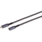 S-Conn 14-74006 USB Kabel 1 m USB 3.2 Gen 2 (3.1 Gen 2) USB C Schwarz - Weiß (14-74006)
