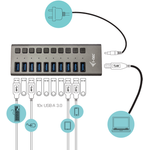 i-Tec USB3.0 Charging HUB 10 port + Power Adapter 48 W (U3CHARGEHUB10)