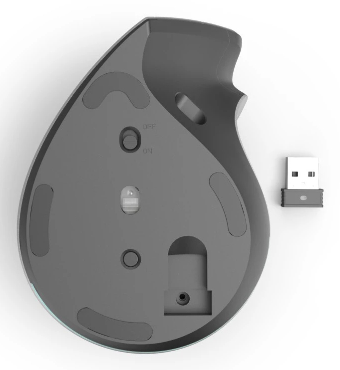 Hama EWM-700R Ergonomische Vertikalmaus Multi-Device Kabellos Optisch 2400 DPI Anthrazit