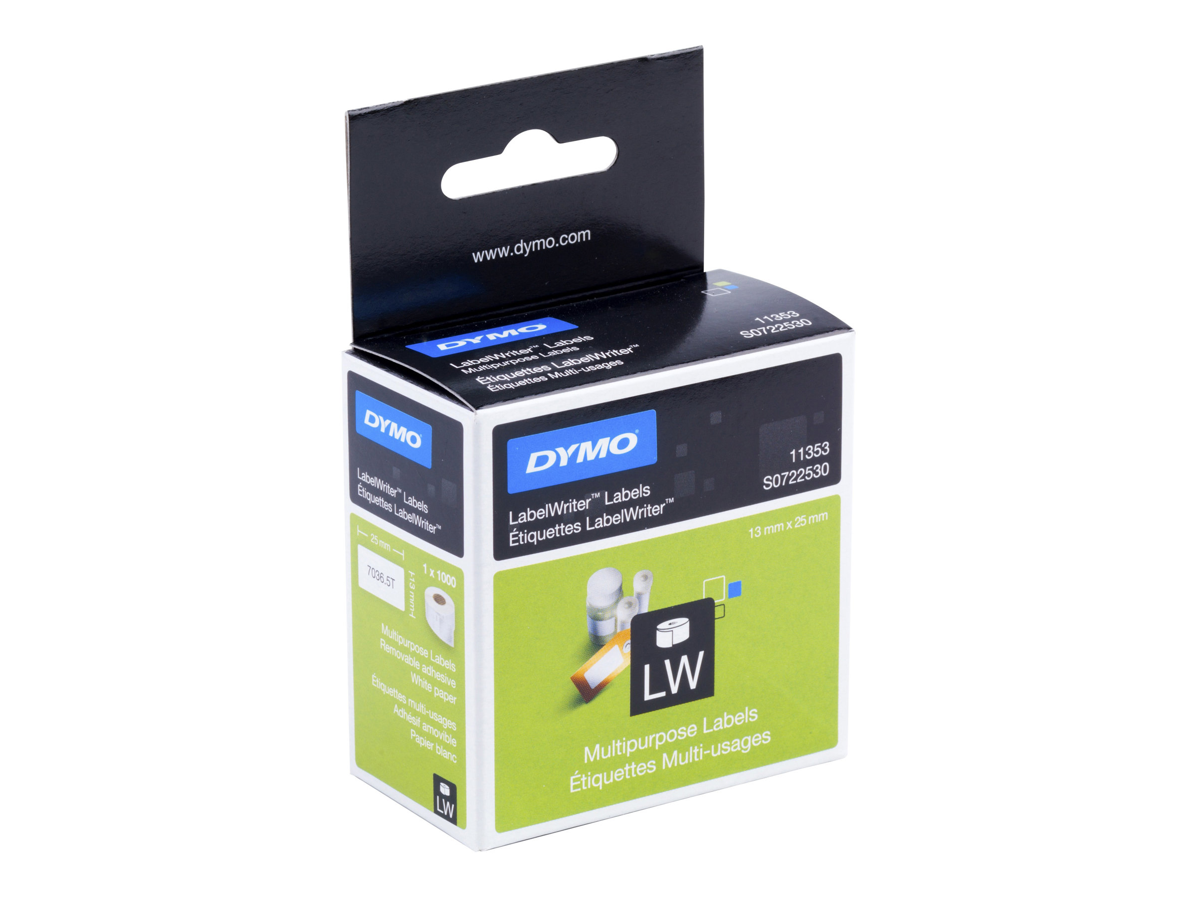 DYMO LabelWriter MultiPurpose Etiketten 13 x 25 mm Weiß