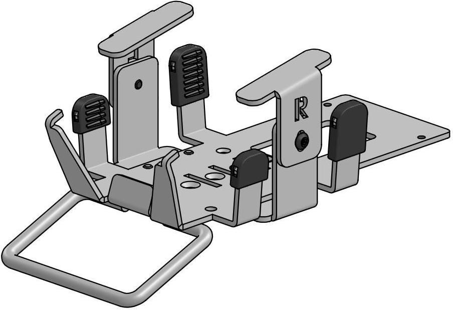 Ergonomic Solutions MultiGrip plate w. handle for Clover Flex 3 dock+ (CFLEX003-02)