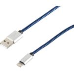 S-Conn 14-50022 2m USB A Lightning Blau Handykabel (14-50022)
