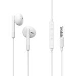 Hama Kopfhörer Noble, Earbuds, Mikrofon, Kabelknickschutz, 3,5-mm-Klinke, Weiß (00221801)