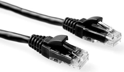 ACT Black 3 meter U/UTP CAT6 patch cable snagless with RJ45 connectors. Cat6 u/utp snagless bk 3.00m (IS8903)