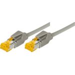 Patchkabel S/FTP, PiMF, Cat 6a, grau, 10,0 m Für 10 Gigabit/s, PVC, hochflexibel, mit Dätwyler-Kabel und Hirosesteckern TM31 (70610)