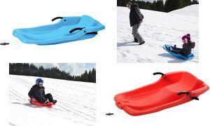 EDA Schlitten/Rennrodel, Kunststoff, 1 Person, rot leichte Bauweise, geringe Auflagefläche, schnittiges Design, - 1 Stück (19975 R SX4)