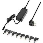 Nedis Notebook Adapter| GaN| 65 W| 5/9/12/15/20 V DC| 2.4/3.0/3.25 A| Benutzt für: Notebook/Smartphone/Tablet| Euro/Typ-C (CEE 7/16) (NBAU65110BK)