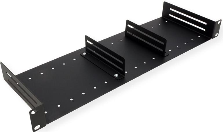 VALUE 19"-Fachboden 1 HE mit 2 verstellbaren Teilern Schwarz