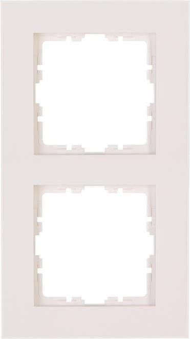 KOPP Abdeckrahmen 2-fach HK07 PURE (157 x 86 x 9,5 mm | IP20 | Klemmbefestigung) - in reinweiß (406929008)