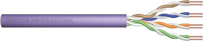DIGITUS Twisted Pair Installation Cable UTP, CAT 6, Color violet 305M (DK-1611-V-305-1)