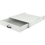 Lanview 2U 19" KEYBOARD, GENERAL USE, LOCKABLE DRAWER MODULE WHITE (RAD105WH)