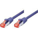 Patchkabel S-STP (PIMF), Cat 6, violett, 0,5 m Patchkabel mit besonders schmalem Knickschutz (71500V)