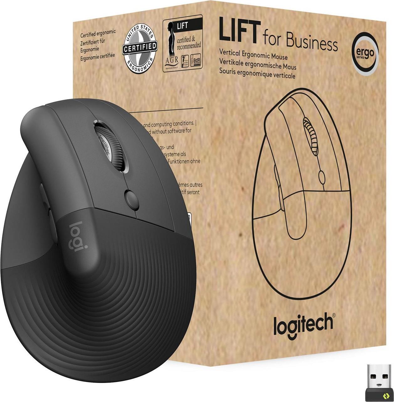 Logitech Lift for Business Vertikale Maus Graphite