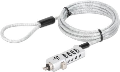 MANHATTAN Notebookschloss univeral 1,8m 4-st. PIN silber (440301)