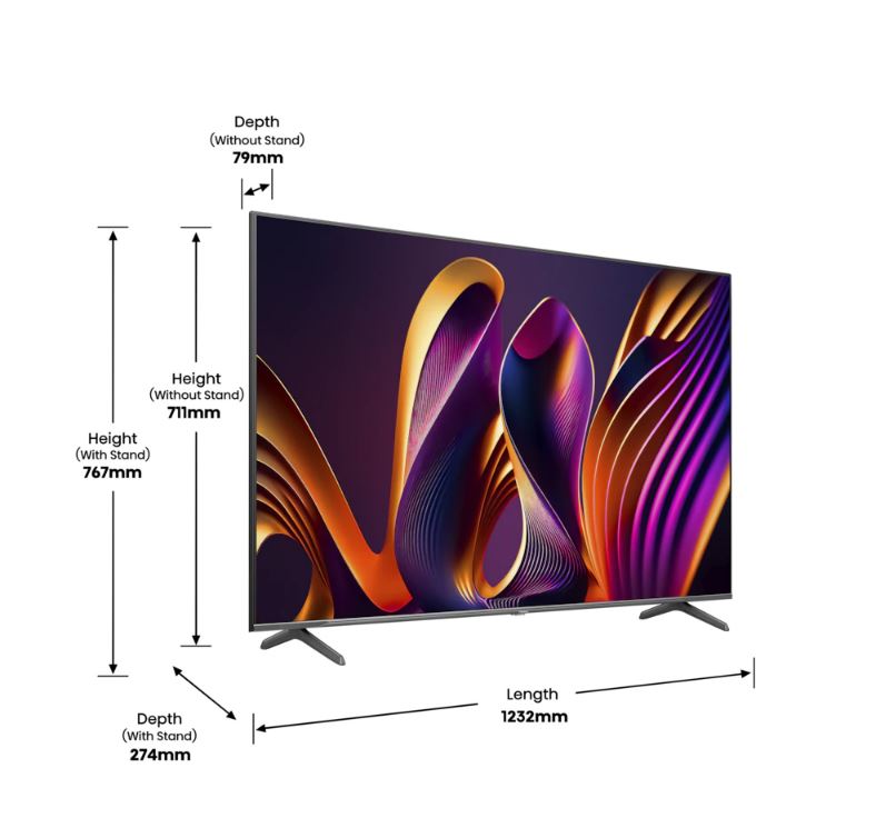 Hisense E7N Series 55E77NQ 55" 4K QLED Smart TV Schwarz