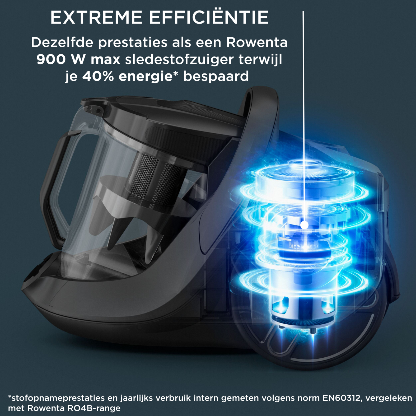 Rowenta Green Force Cyclonic Effitech RO7C36 Beutelloser Zylinderstaubsauger 500 W 2,5 l Schwarz, Grün, Grau