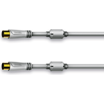 Hama Antennen-Kabel, Koax-Stecker - Koax-Kupplung, vergoldet, 7,5 m, 100 dB (00179290)