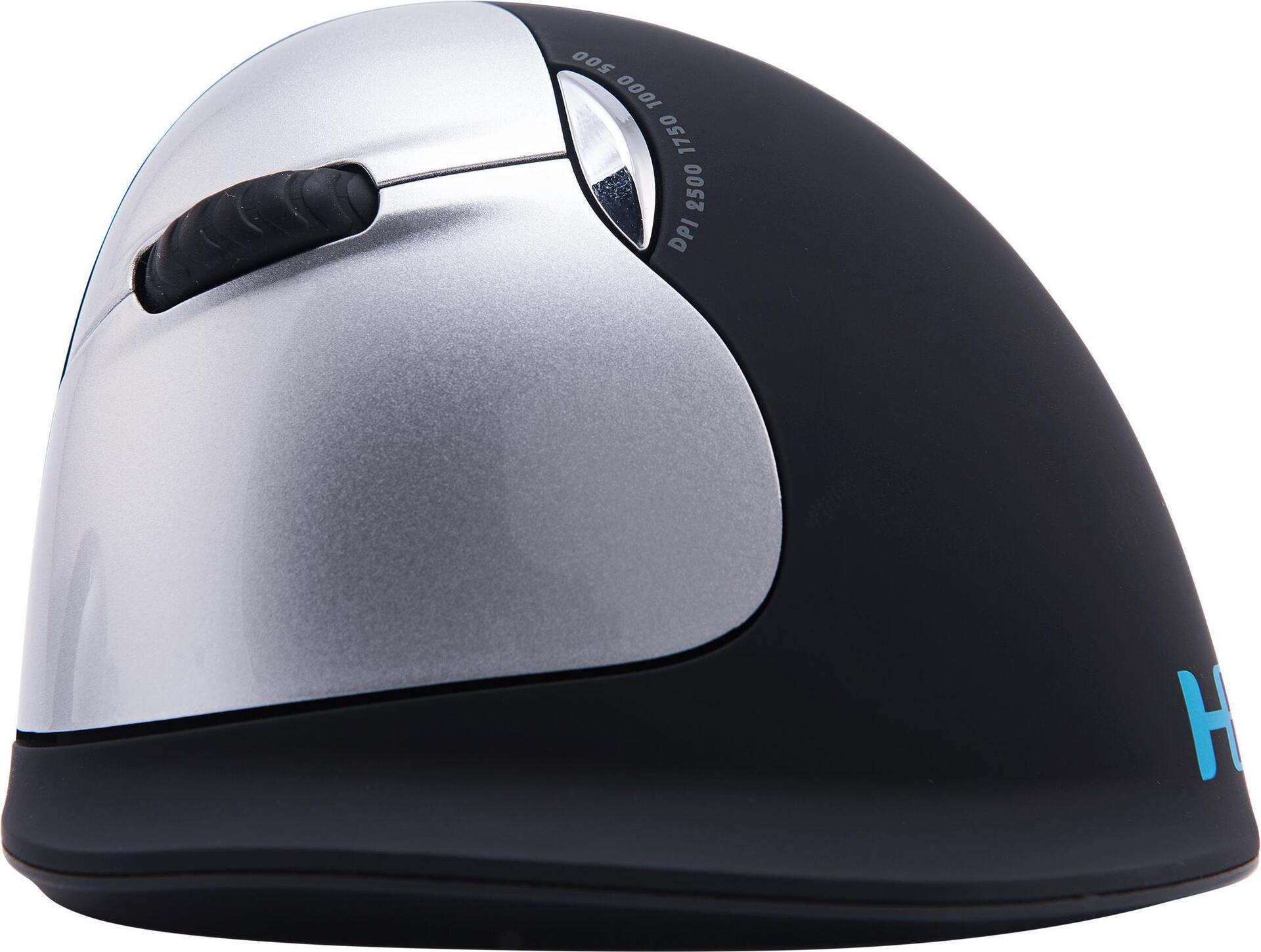R-Go Tools HE Break Ergonomische Maus links groß schwarz/silber