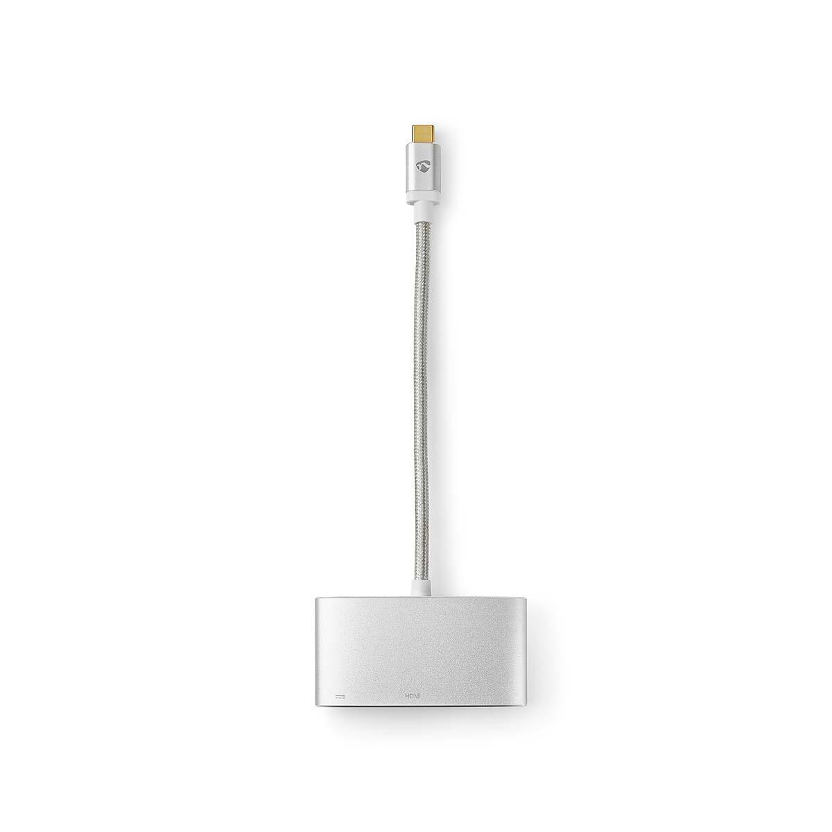 Nedis CCTB64765AL02 USB-C Adapterkabel 0,2 m Aluminium