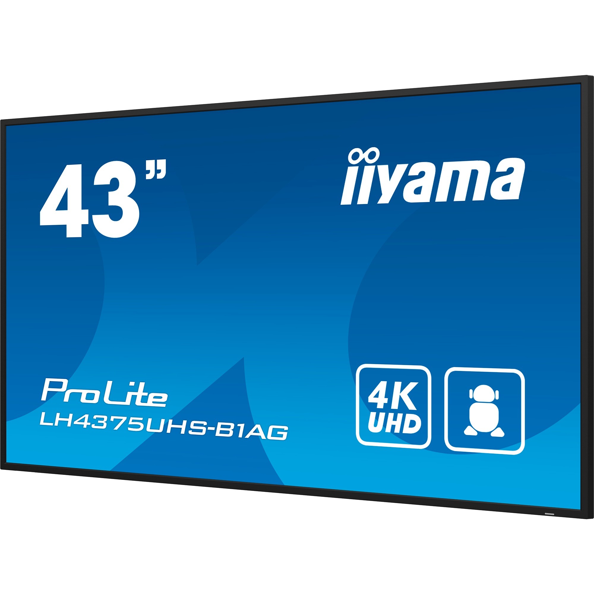 iiyama LH4375UHS-B1AG Signage-Display 108 cm (42.5") LCD 500 cd/m² 4K Ultra HD Eingebauter Prozessor Android 8.0 18/7 [Energieklasse G] (LH4375UHS-B1AG)