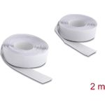 Delock Klettband selbstklebend mit Haft- und Flauschband L 2 m x B 20 mm weiß (19067)