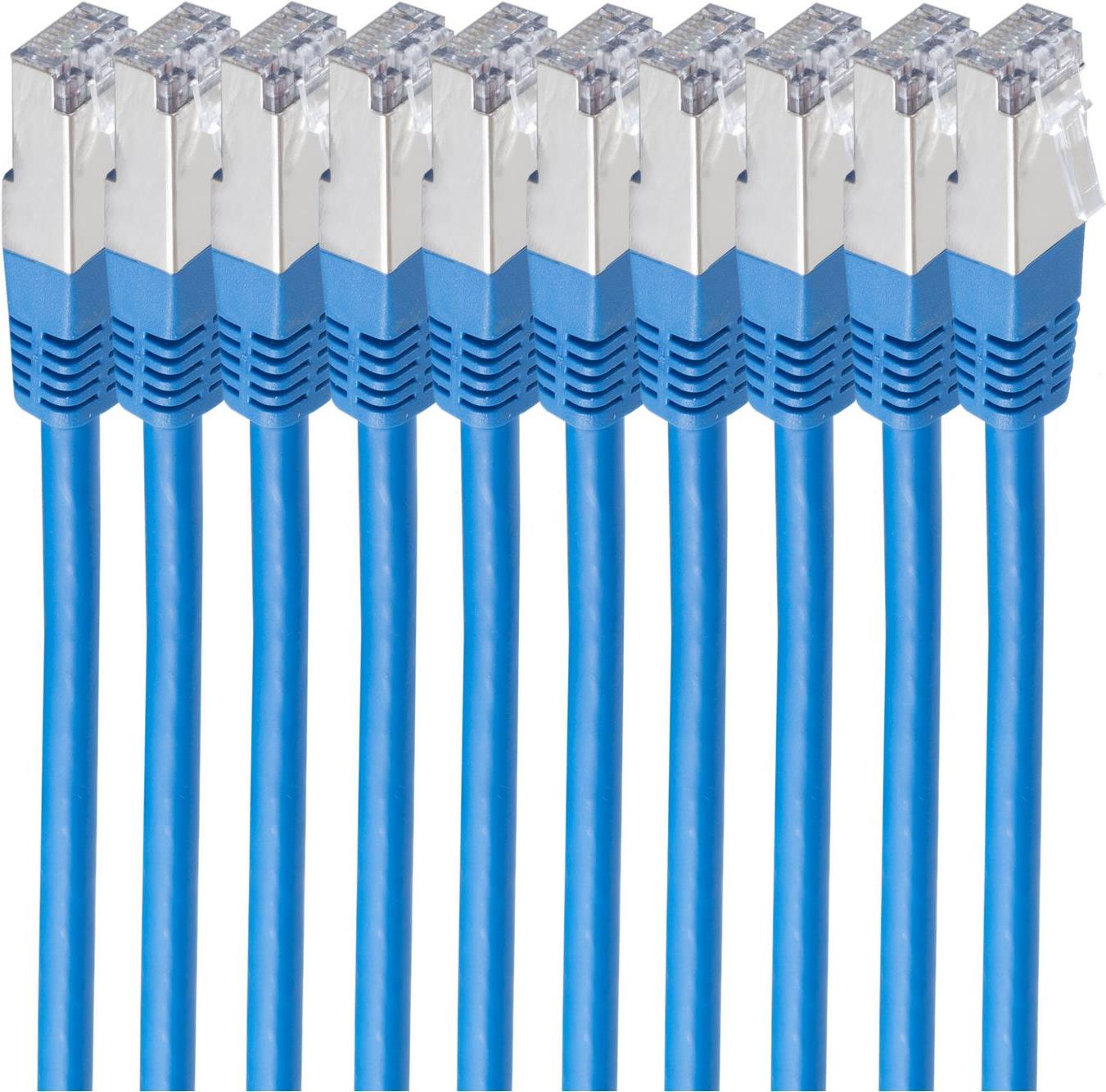 shiverpeaks BS75711-H0.25B-SET10 Netzwerkkabel Blau 0,25 m Cat6 S/FTP (S-STP) (BS75711-H0.25B-SET10)