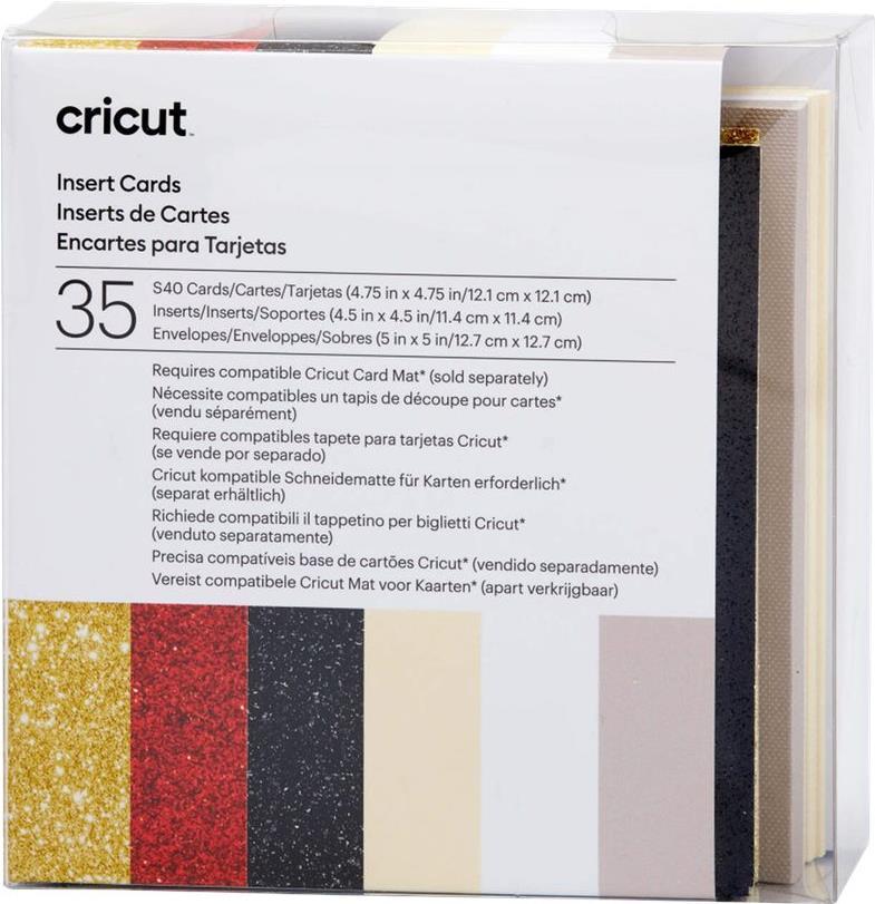 Cricut Insert Cards Glitz & Glam S40 Kartenset Taupe, Creme, Weiß (2009474)